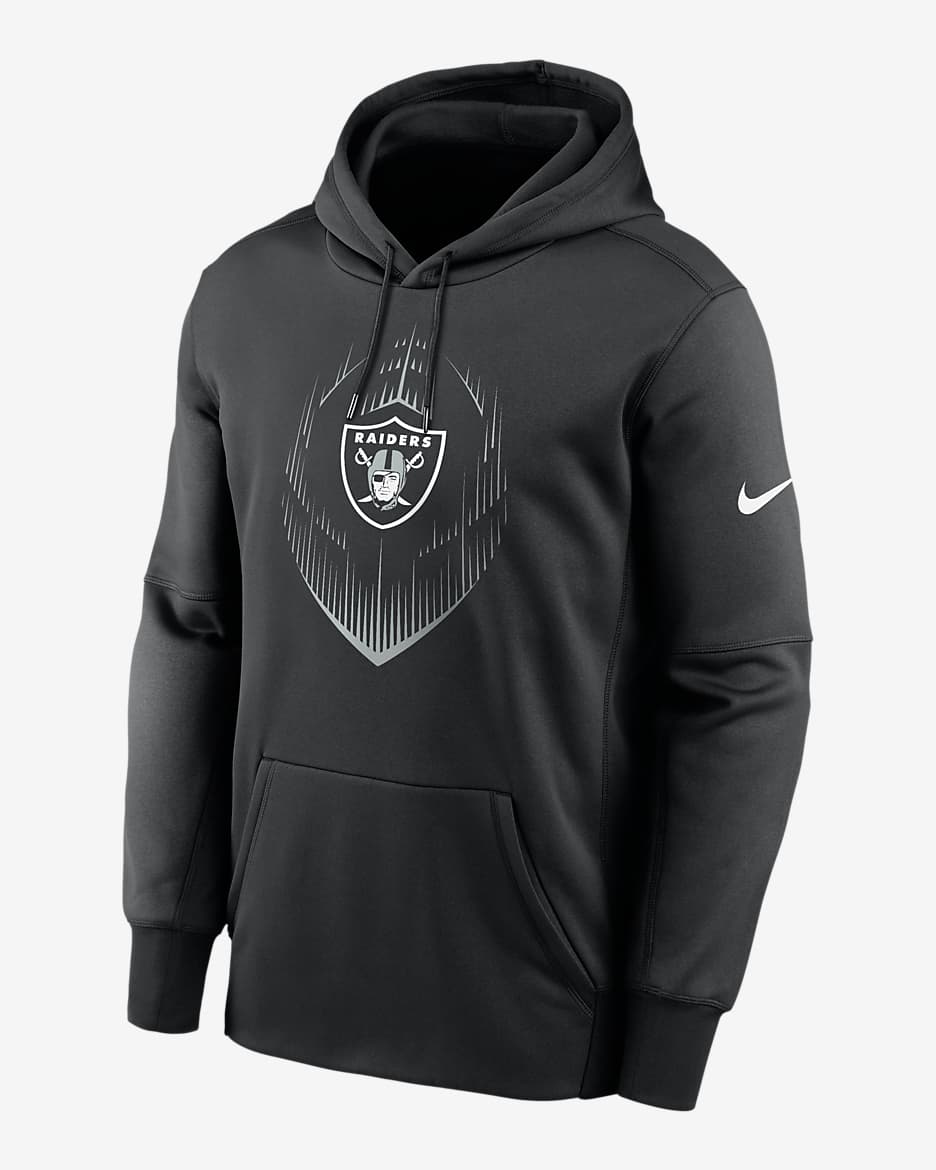 Sudadera con gorro sin cierre de la NFL Nike Therma para hombre Las Vegas Raiders Icon. Nike